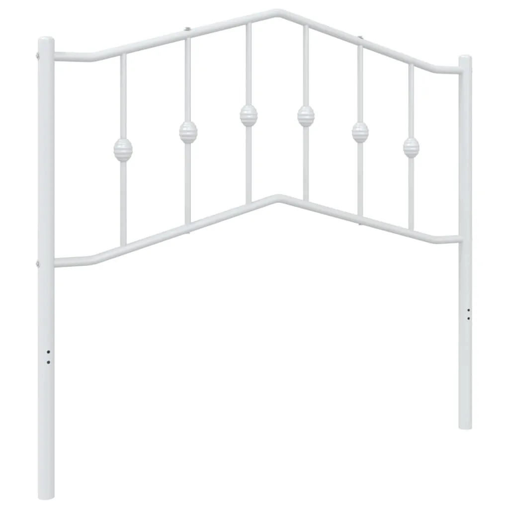 Dosseret de lit blanc en métal 100 cm style industriel chic et épuré