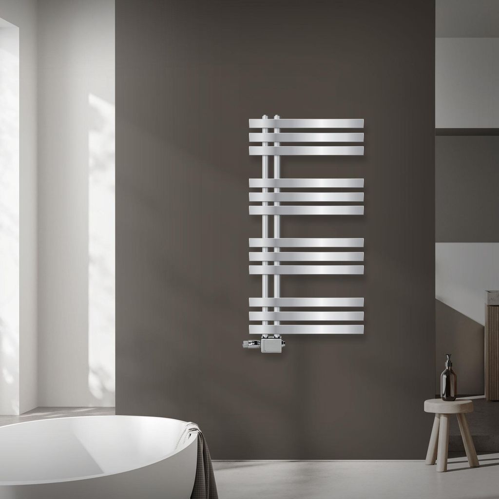 LuxeBath Design kúpeľňový radiátor, 500x1000 mm, chróm, Obrázok produktu 