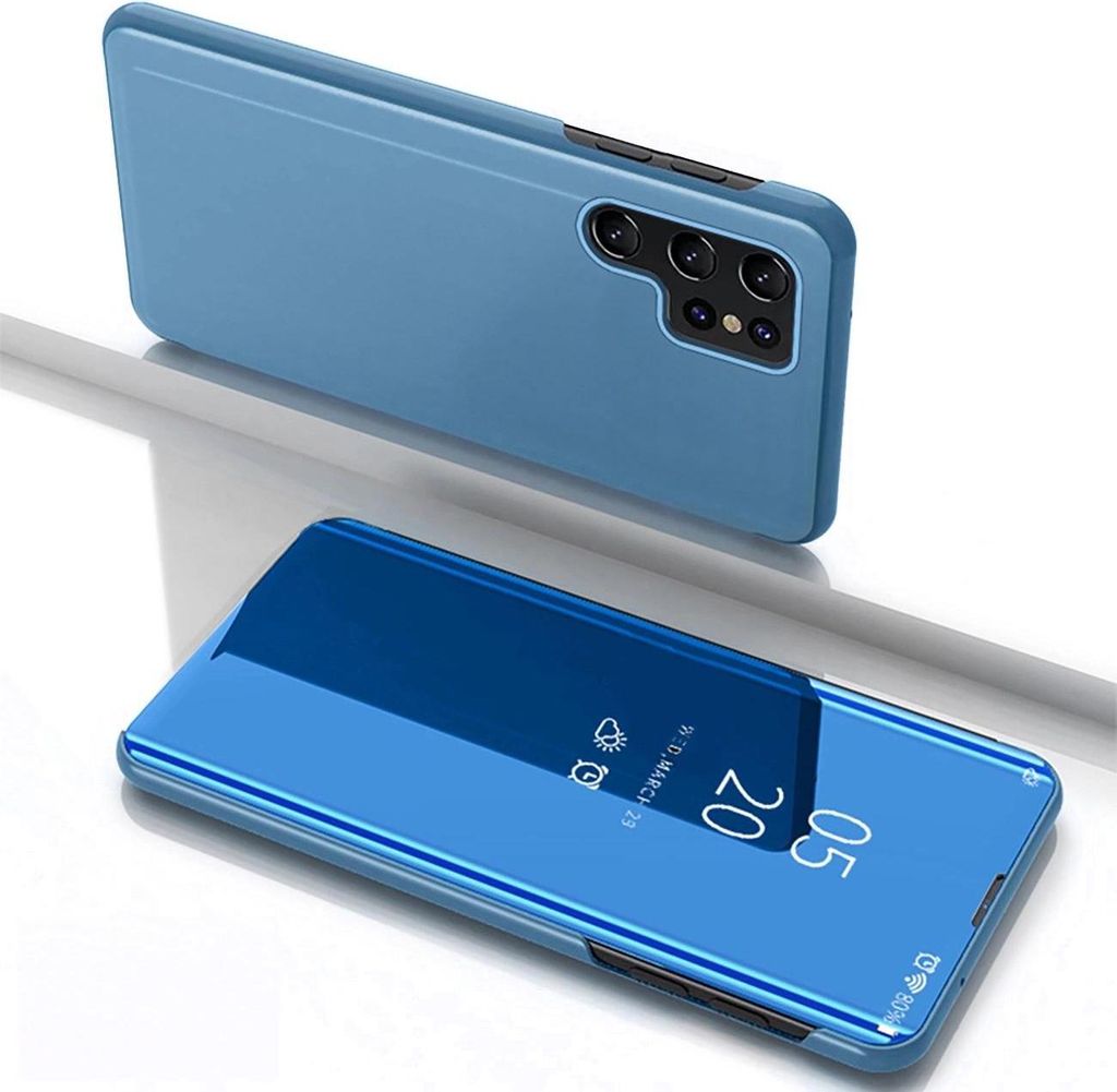 Clear View Case für Samsung Galaxy S25 Ultra mit Flip-Cover - Blau