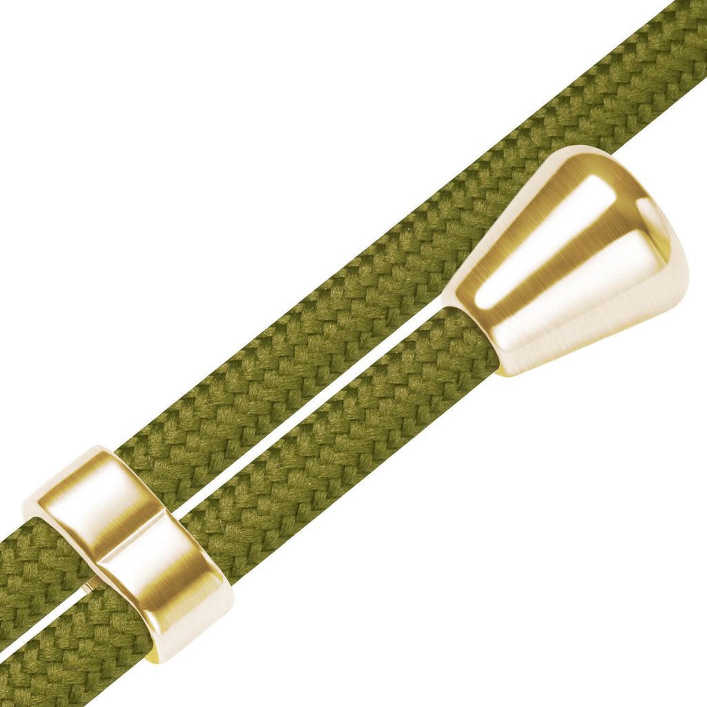 Handykette Backcover-Schutzhülle mit Band (Metall goldfarben) für Sony Xperia 10 V (6.1'') - khaki