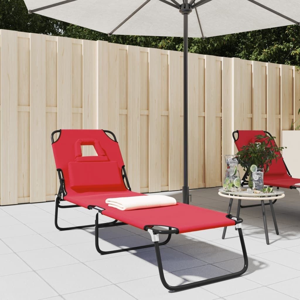 CLORIS Designermöbel Sonnenliege Klappbar Oxford-Gewebe & Pulverbeschichteter Stahl , Gartenliegen Design 2024