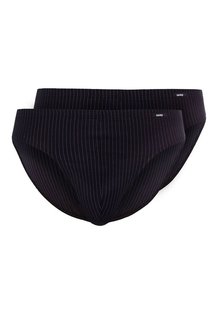 Skiny Herren Brasil Slips 2er Pack Baumwolle Advantage Shadow Stripes
