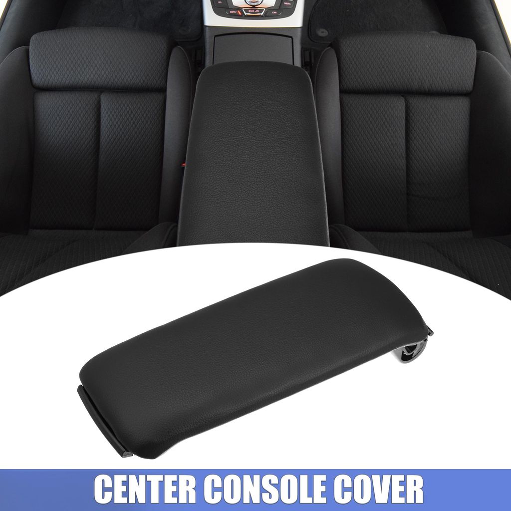 Auto Fahrzeug Mittelkonsole Armlehne Abdeckung Pad Kunstleder Schwarz