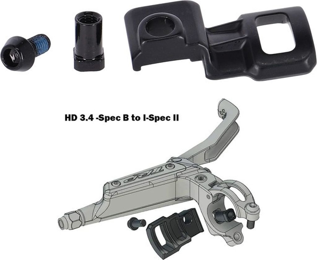 TRP Shifter Adapters I-Spec II shifter adapter kits, links, schwarz (1 Set)