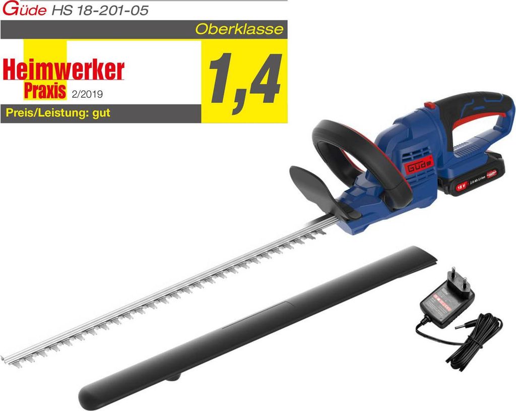 Güde Akku Heckenschere HS 18-201-05 18V E³ Akkusystem 2,0Ah Produktbild 