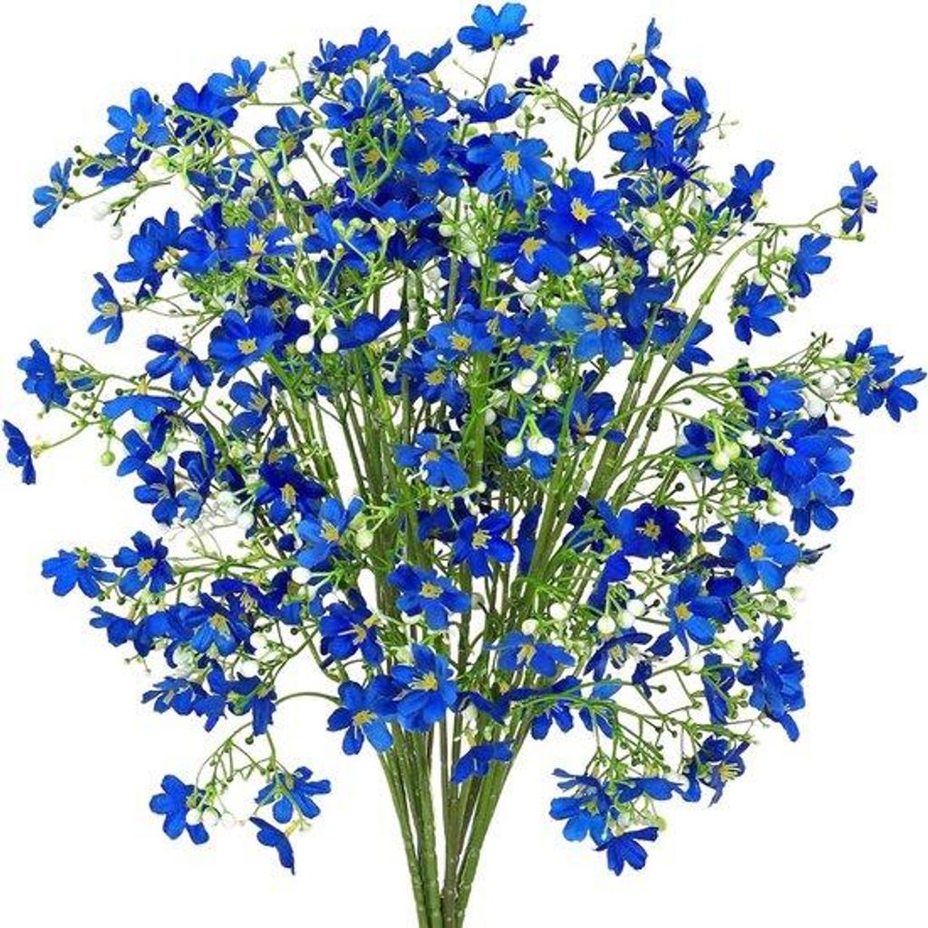 Blumenbündel Blaue Balkonpflanzen 8 Stück 65 cm Seide
