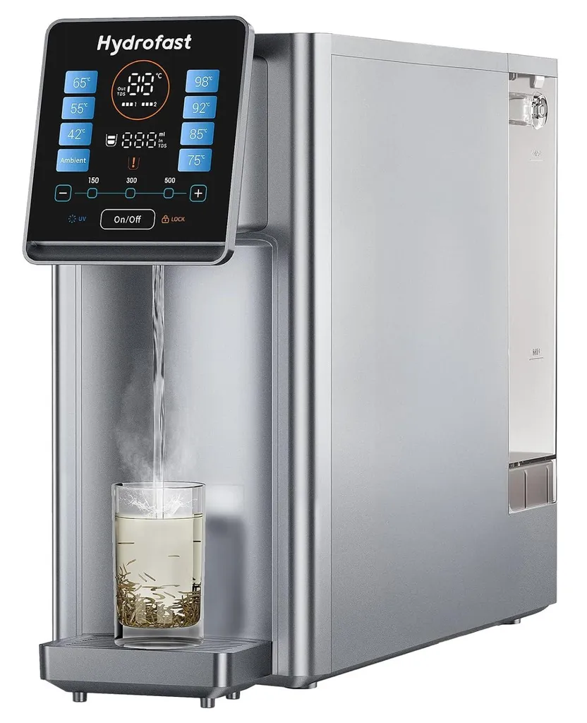 Hydrofast W100 Argent: Osmoseur sans installation avec Chauffage UV