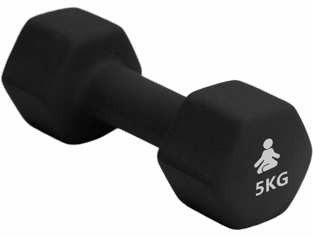FITPADDY DB1X5BK Hantel Kurzhantel mit festem Gewicht 5 kg 1 Stück(e)