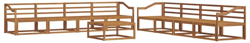 vidaXL Outdoor-Sofagarnitur 9 pcs Natur Massivholz Akazie
