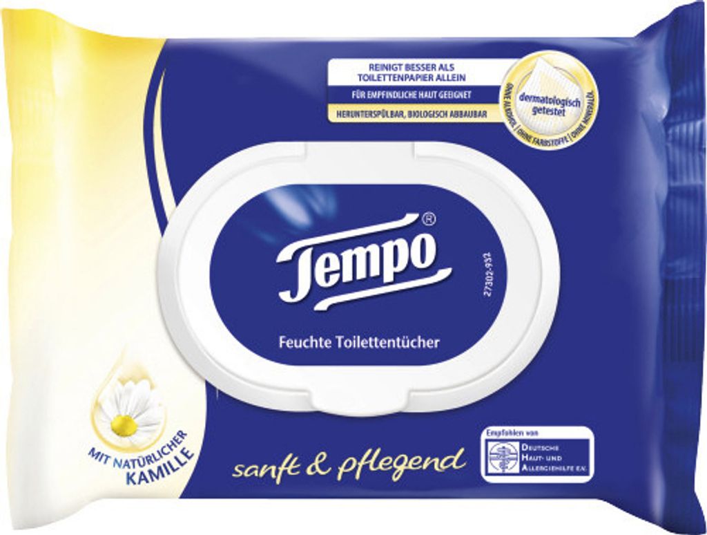 Tempo Moist Papier toaletowy Delikatny i Pielęgnujący Zdjęcie produktu 