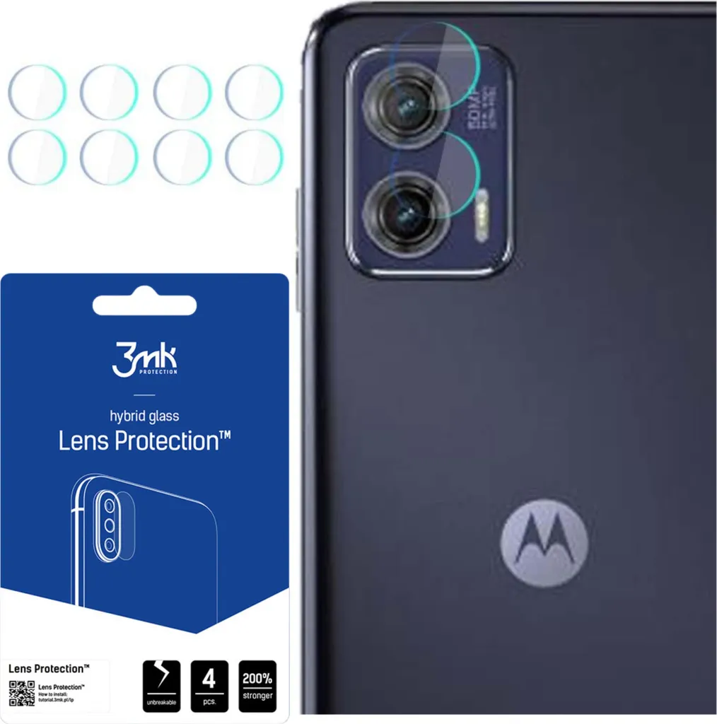 Protezione Fotocamera 3mk per Moto G73 5G - Kit 4 Pezzi Vetro Ibrido