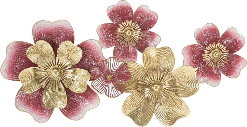 Pannello Metallo Lobi Mauro Ferretti 91x50cm Rosa/Oro | Parete 3D