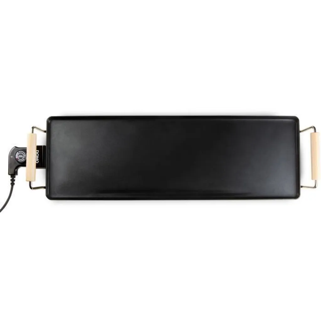Piastra grill Plancha Family XL, 70 x 22 cm, 1800 Watt, manici effetto legno, DOMO DO8312TP