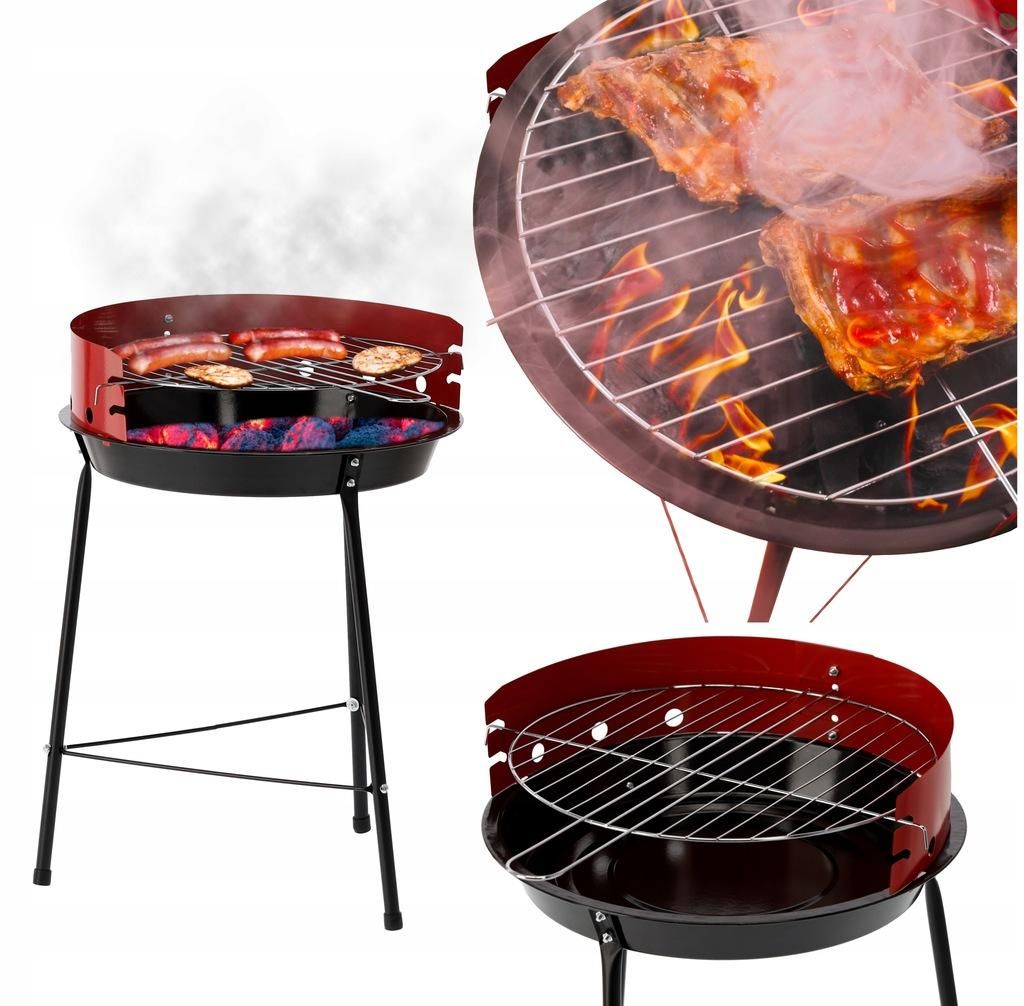 GARDENLINE Holzkohlegrill rund 41 x 33,5 x 46,5 cm, Produktbild 