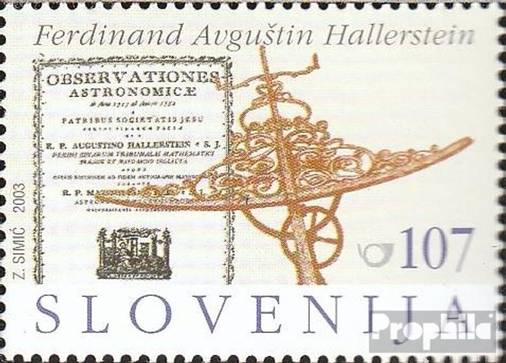 Briefmarken Slowenien 2003 Mi 417 (kompl.Ausg.) postfrisch Ferdinand Augustin von Hallerstein