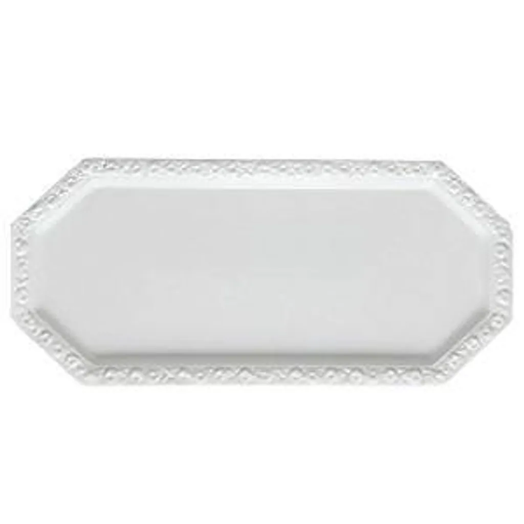 Plat à gâteau Maria Blanc Rosenthal en porcelaine avec relief floral