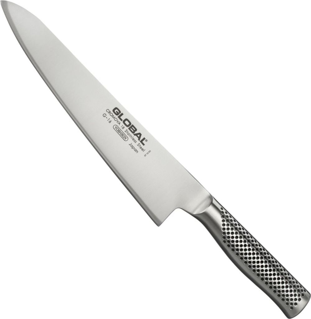 Global G-16 Kochmesser - 24 cm, Cromova 18 Stahl, breite Produktbild 