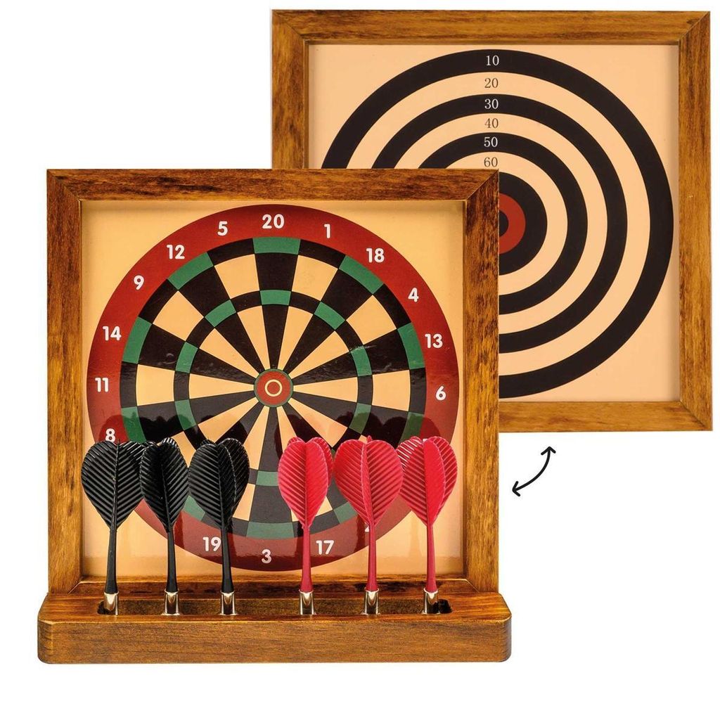 Philos Mini Darts Spiel - Buntes Tisch-Dartspiel für Kinder und Erwachsene