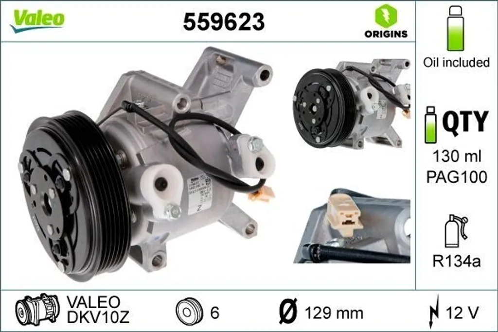 Compresseur de Clim Valeo 559623 pour Système de Chauffage Mazda 3 BM