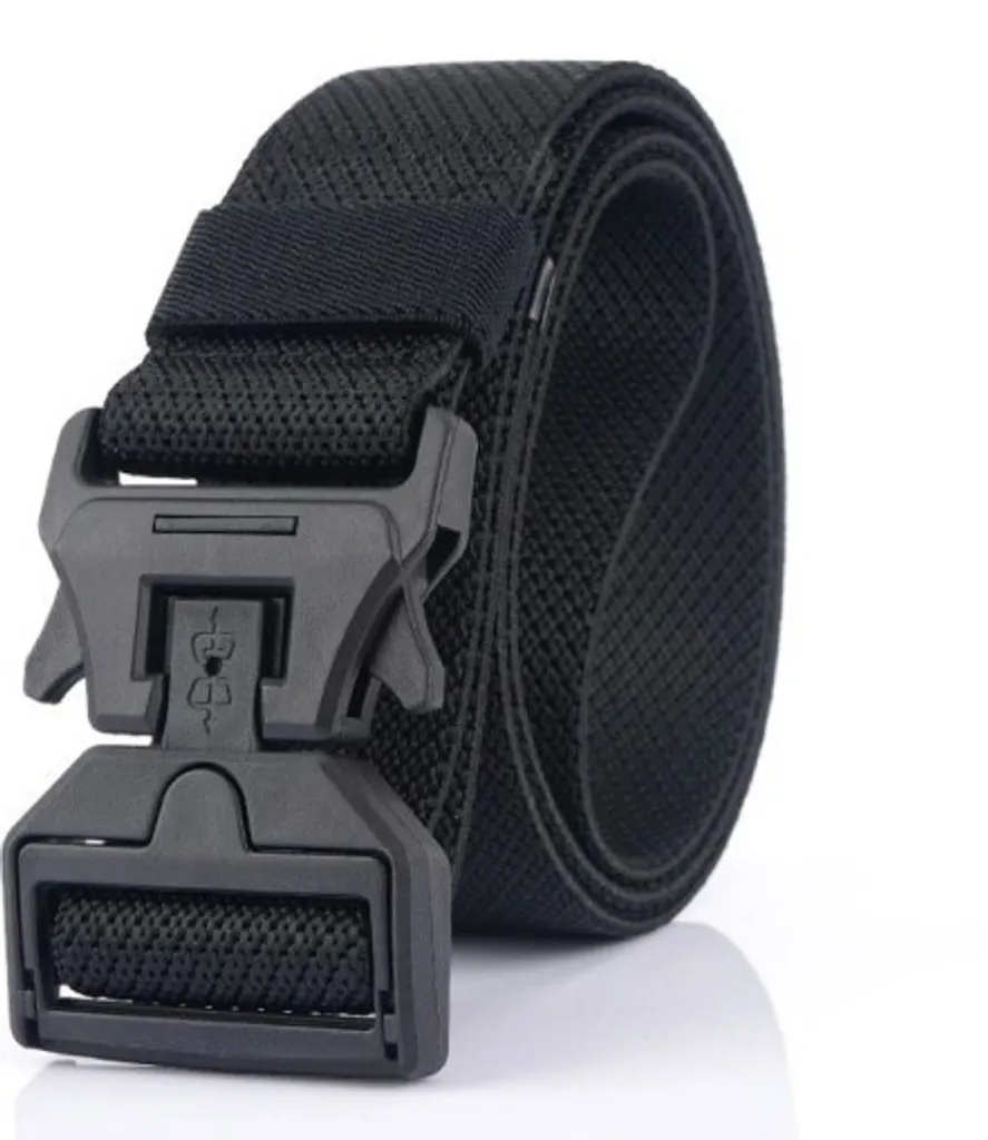 Cinturone Tattico Softair Nero SQMK0008 Nylon 1000D Fibbia Rapida