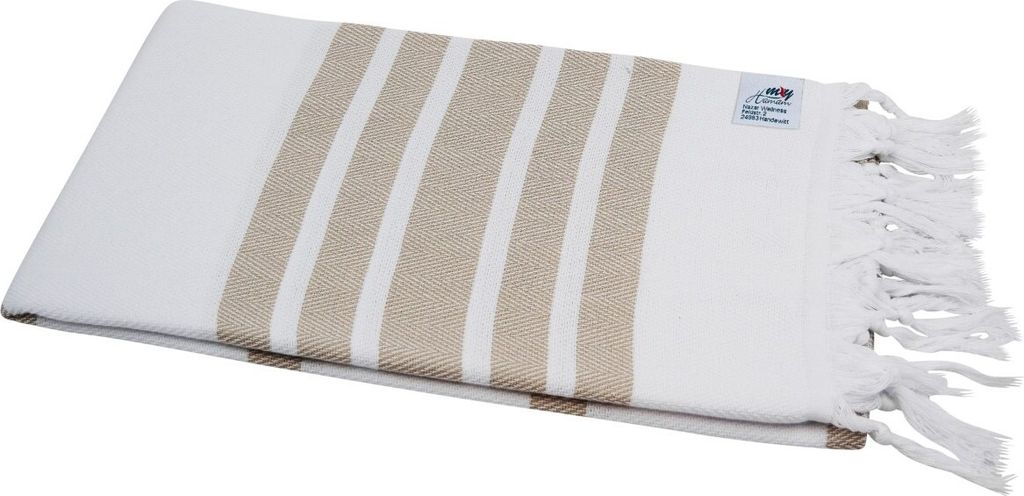 Saunatuch Hamamtuch XL | 95x210 cm | Fisch Style weiß Produktbild 