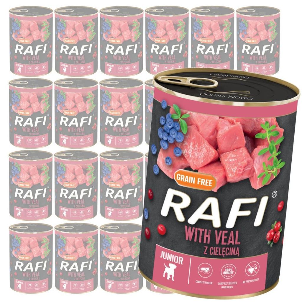 Rafi 24x400g Getreidefreies Nassfutter für Welpen mit Produktbild 