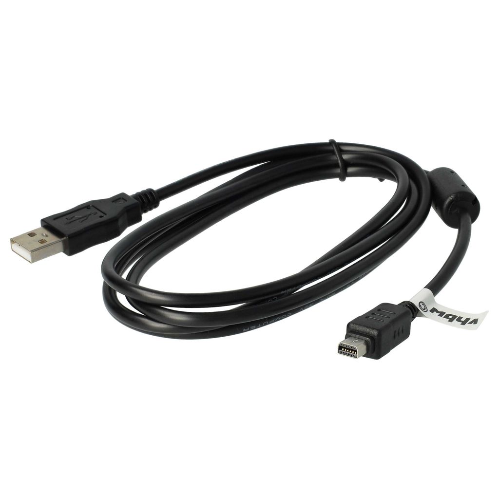vhbw USB-Kabel kompatibel mit Olympus Camedia C-170, C-180, C-5500 Sport Zoom, C-7000 Zoom, C-480, C-500 Kamera, Camcorder - Datenkabel, 14,3 cm