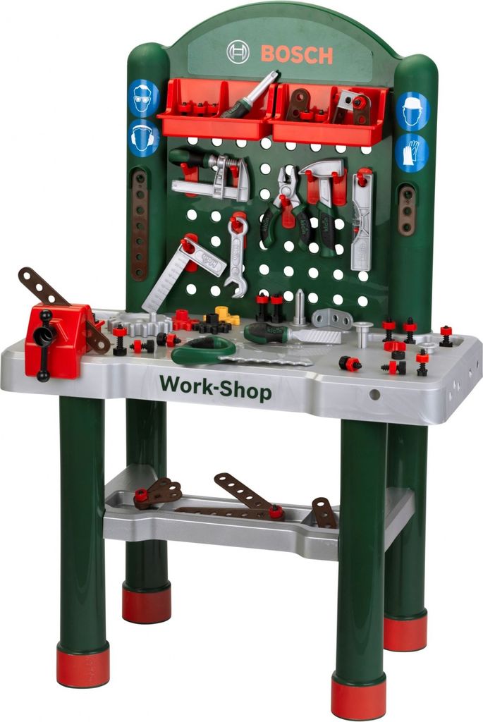 Theo Klein Bosch Werkbank 68x39x102 cm 82-delig Produktbild 