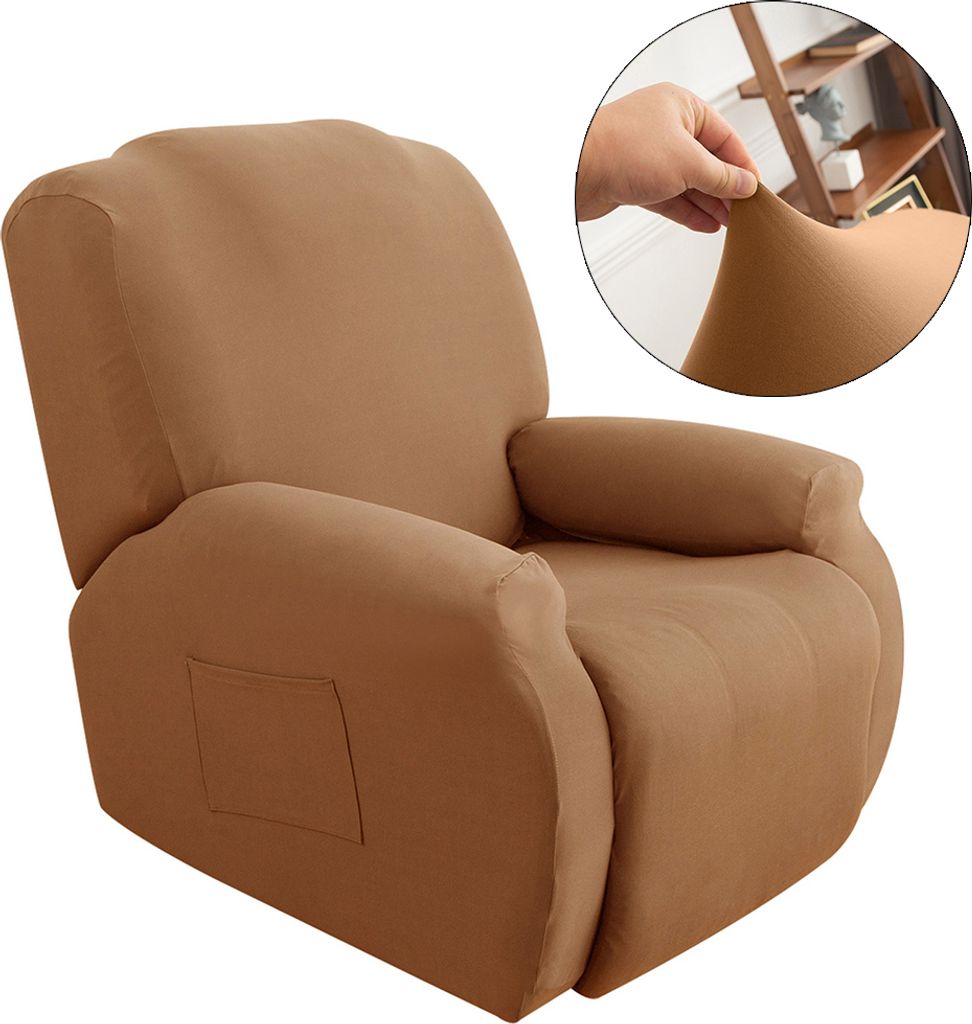 Stretch Sofa Überzug Sesselbezug 1 Sitzer Sofabezug Sessel Überzug Für Liegesessel Ruhesessel Relaxsessel Sesselbezüge Sesselhussen Khaki