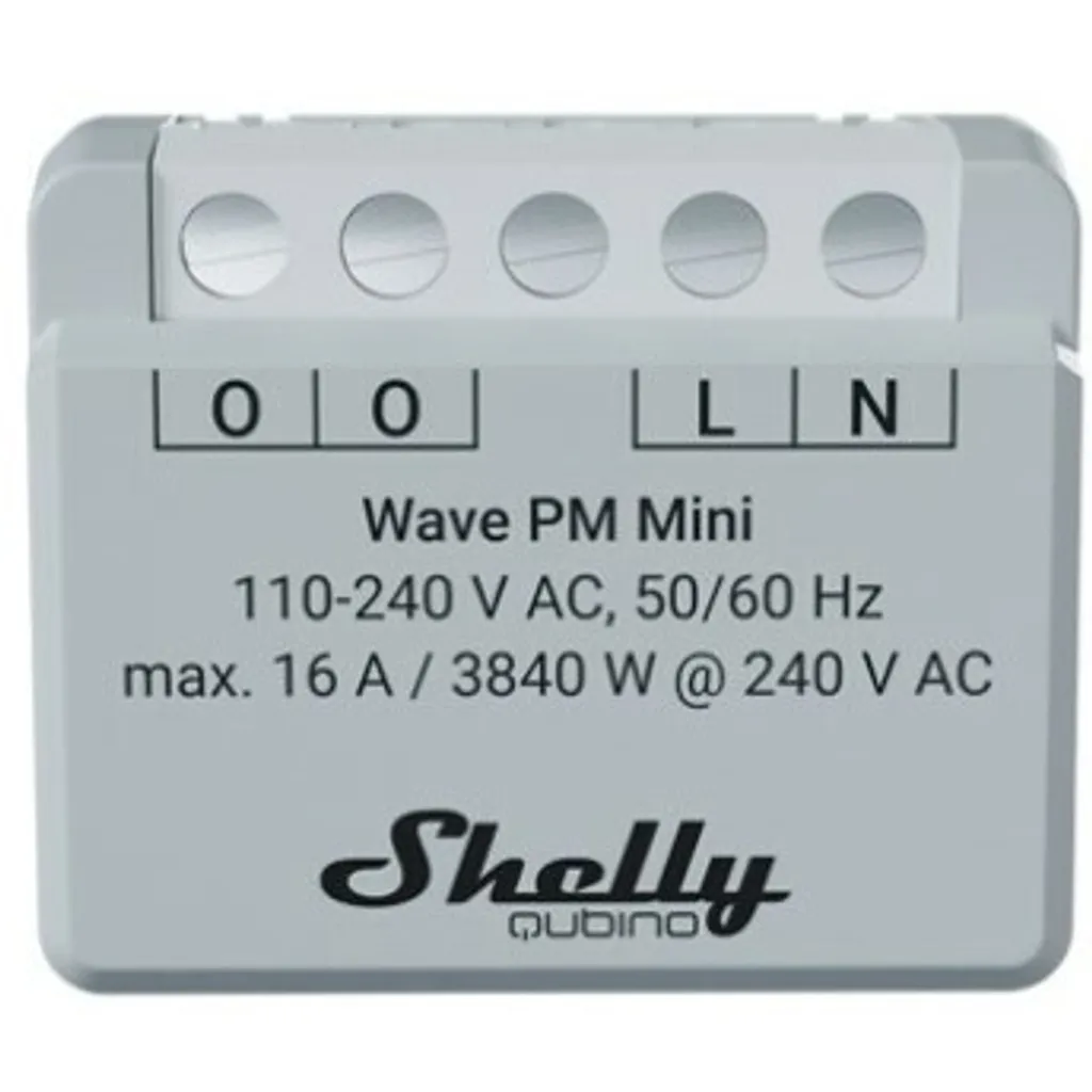 Micromodule de mesure d'énergie Z-Wave - Shelly Qubino Wave PM Mini Gris