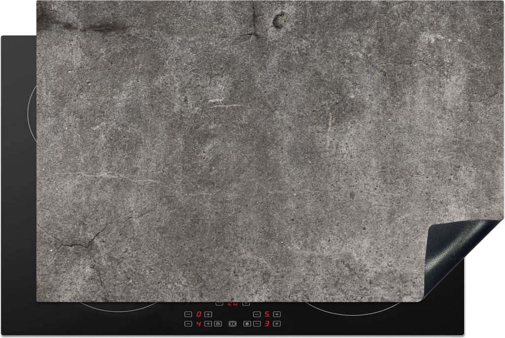 KitchenYeah© Herdabdeckplatte Beton - Mauer - Linie - Produktbild 
