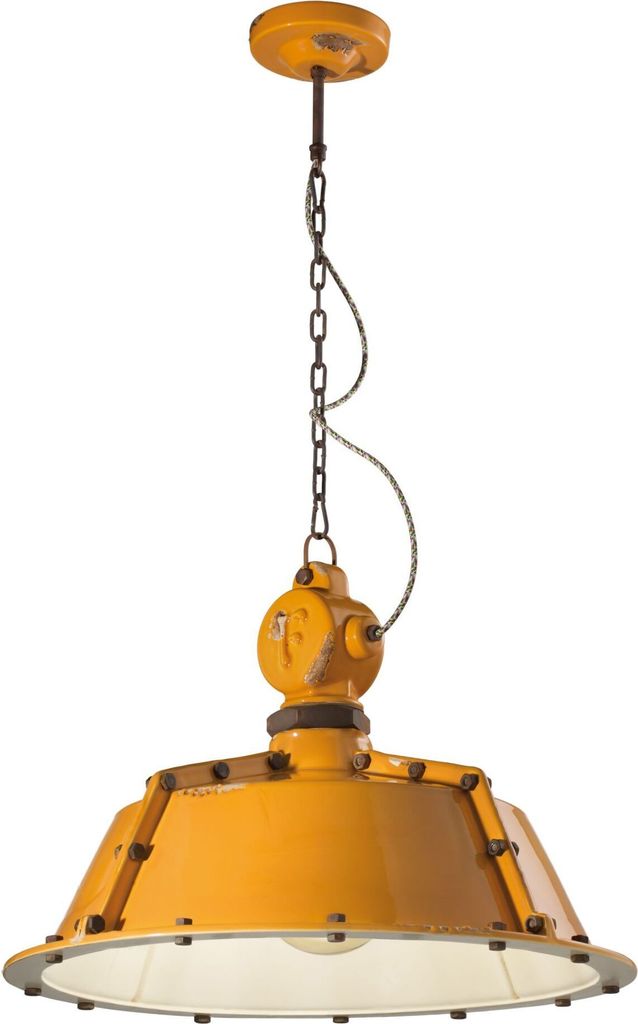Hängeleuchte Keramik E27 H: max. 110 cm Gelb Shabby Antik Produktbild 
