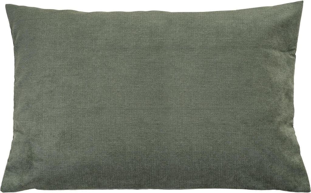 Kissenhülle - 40 x 60 cm - Moosgrün - Microvelours - mit Reißverschluss