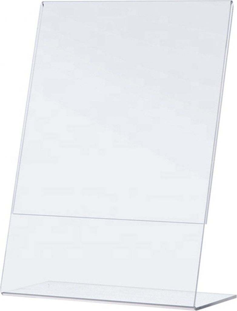 3-teiliger Acryl-Schilderhalter, durchsichtig, langlebig, wasserfest, schräger Tischständer für Büro, Restaurant