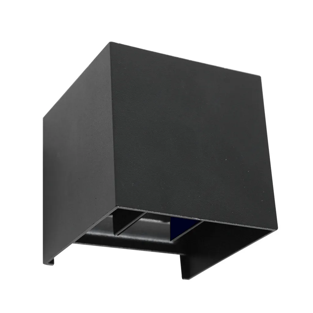 Applique murale extérieure LED noire Steinhauer en métal et verre
