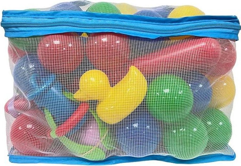 Plastikkugeln in PVC-Netz, 62 Stück, Durchmesser 6 cm
