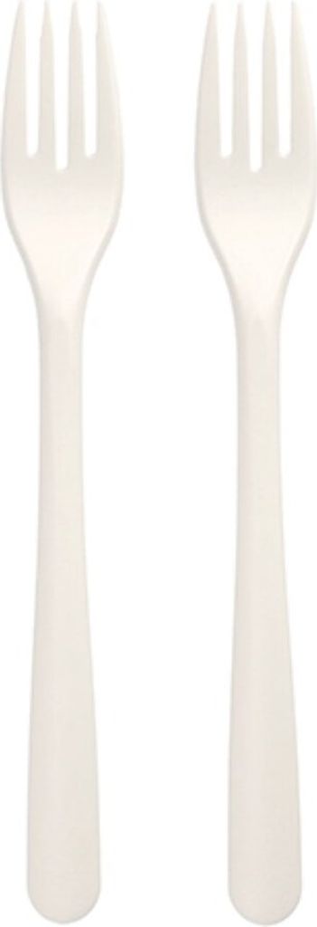 Conpax (LM) 50 forchette "Folia" C-PLA 19 cm bianco | Immagine del prodotto 