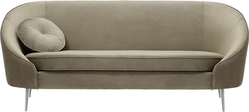 Dreisitzer-Sofa Kooper-Velluto 3-Standard piping-chrome metal