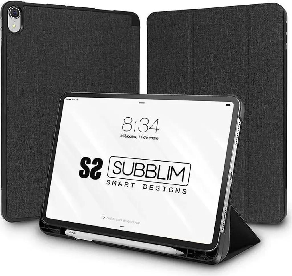 Housse iPad 11 Noir Subblim Protection Renforcée et Design Ultra Fin