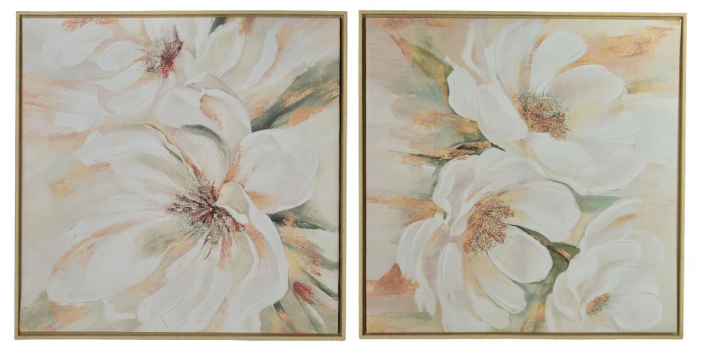 Bilder-Set Holzrahmen Inga INGA 60x60 cm Weiß/Braun 2er-Set Produktbild 