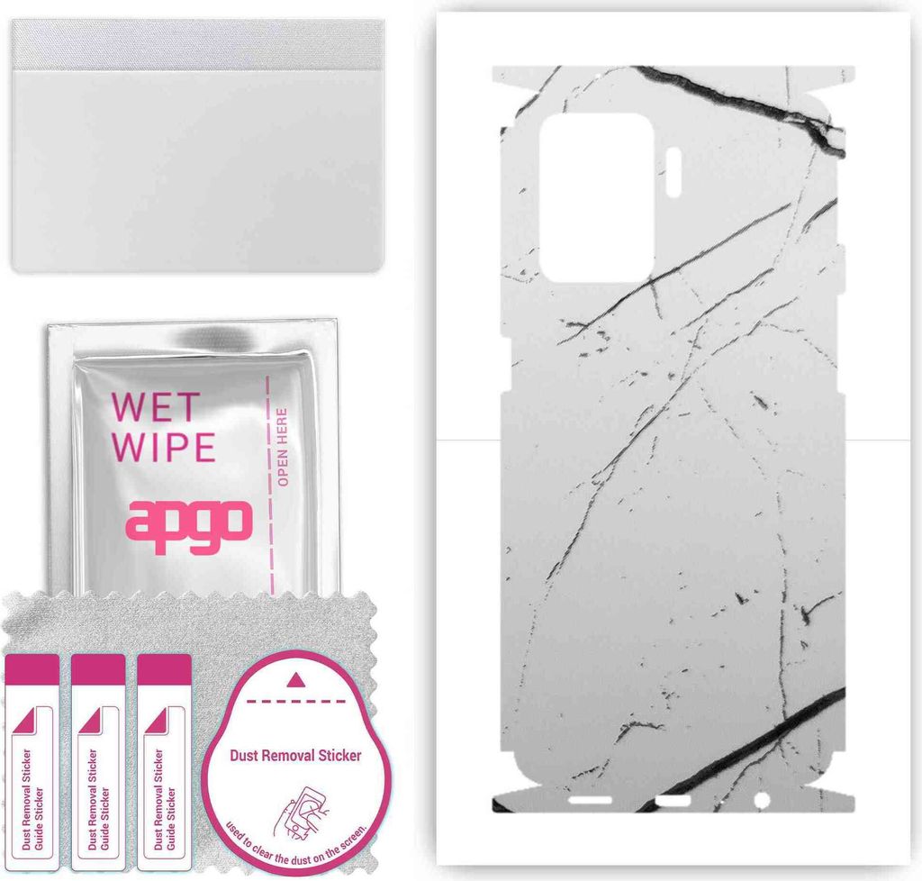 apgo Rückseite + Seiten Schutzfolie, Skin, kompatibel mit Oppo Reno 5 Lite, Hinten Displayschutzfolie aus Vinylfolie, kratzfest, einfache Montage ...