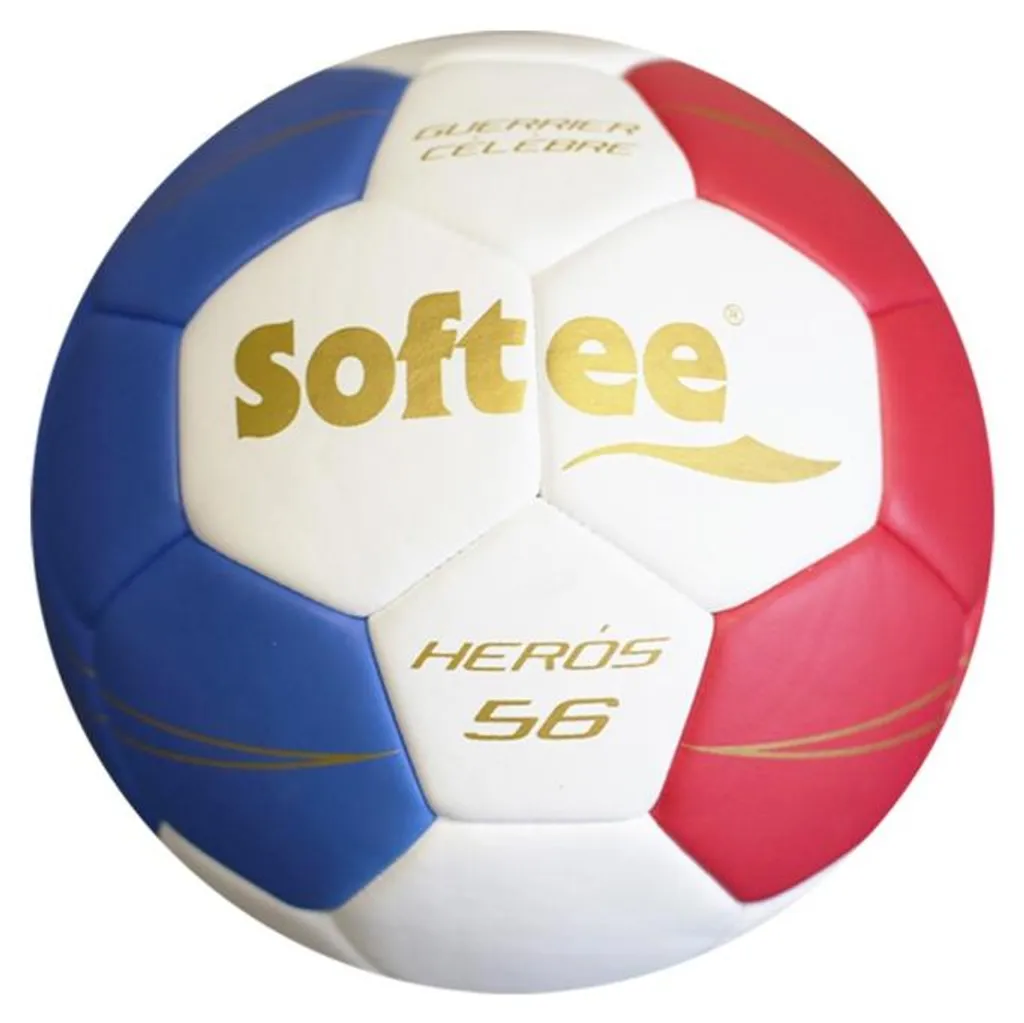Ballon de handball Softee Heros Rouge Blanc Bleu - Taille 2 Officielle