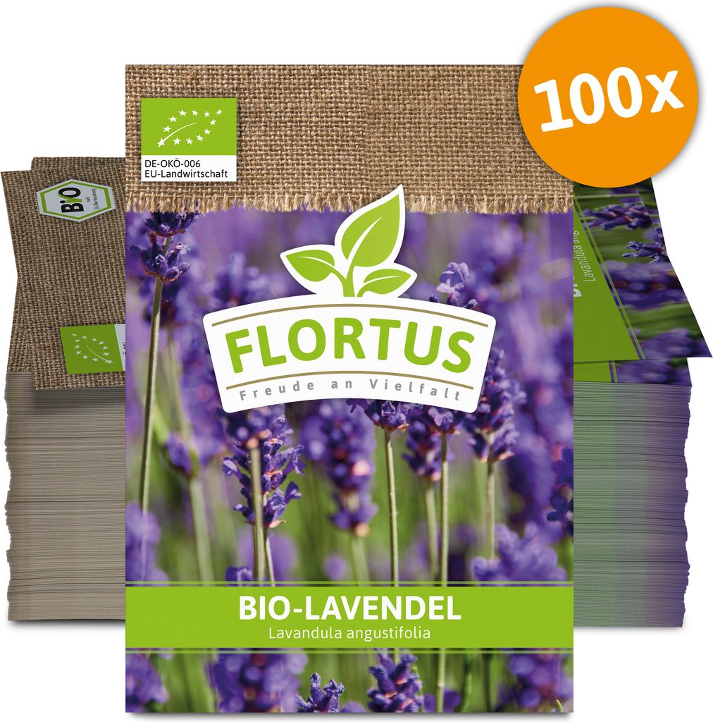 Lavendel (100 Tütchen) | Lavendelsamen von FLORTUS