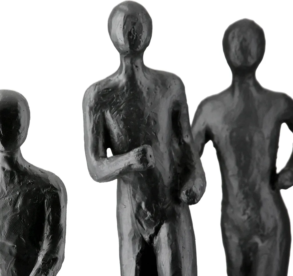 Statue Décorative Design Active en Résine Noire Gilde - Objet de Déco Art