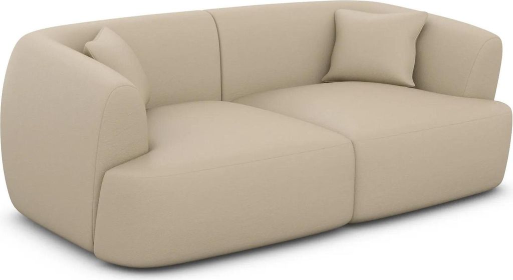 Kunstleder 2-Sitzer Couch Elvira Beige