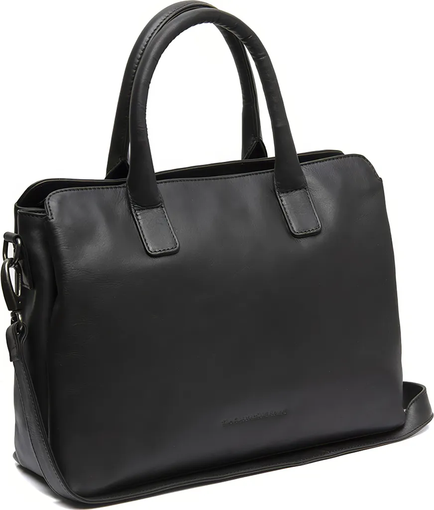 Borsa a Tracolla Valmonte Pelle Nera: Eleganza Chesterfield per Laptop