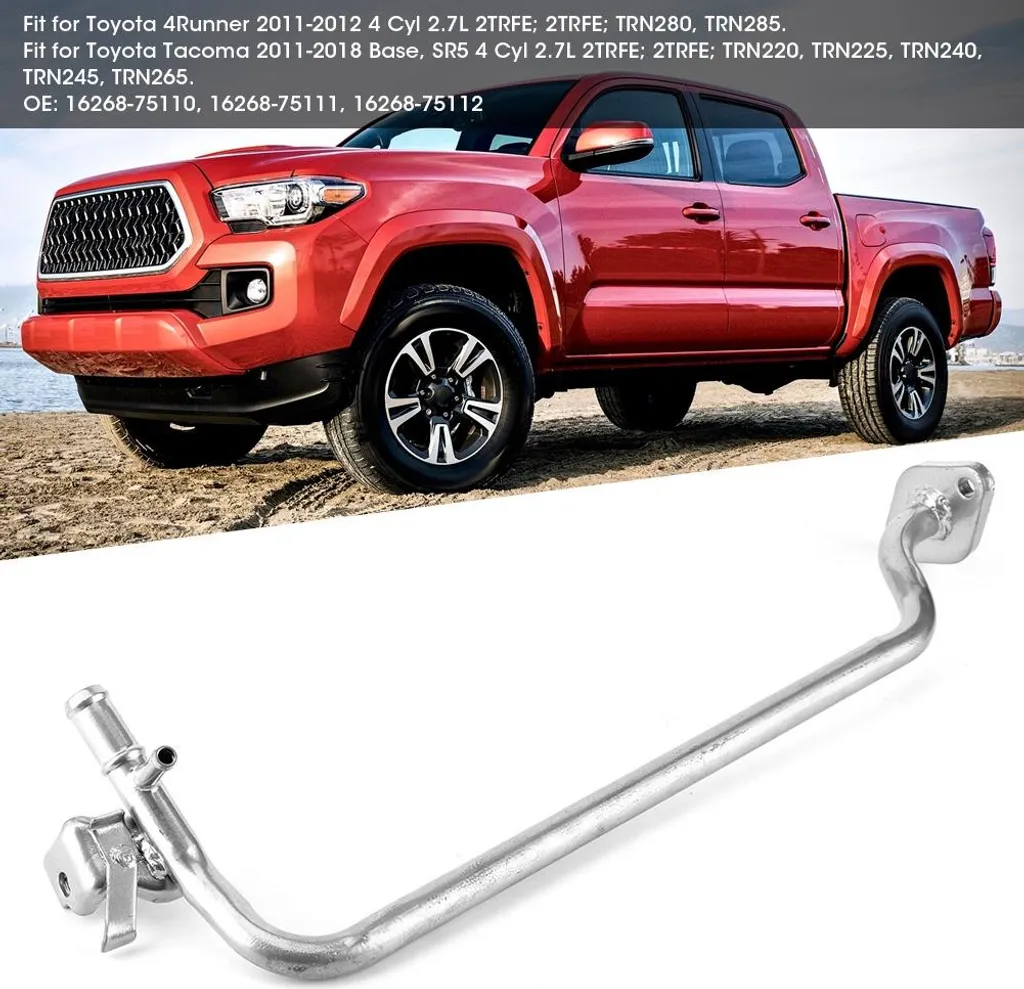 Tubo Bypass Acqua Metallo 16268-75112 per Toyota 4Runner Tacoma 2.7L - 2