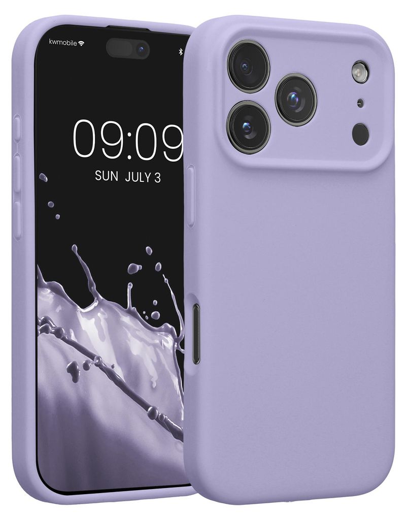 kwmobile Hülle kompatibel mit Apple iPhone 17 Pro - Hülle Silikon gummiert - Handyhülle - Handy Case in Lavendel