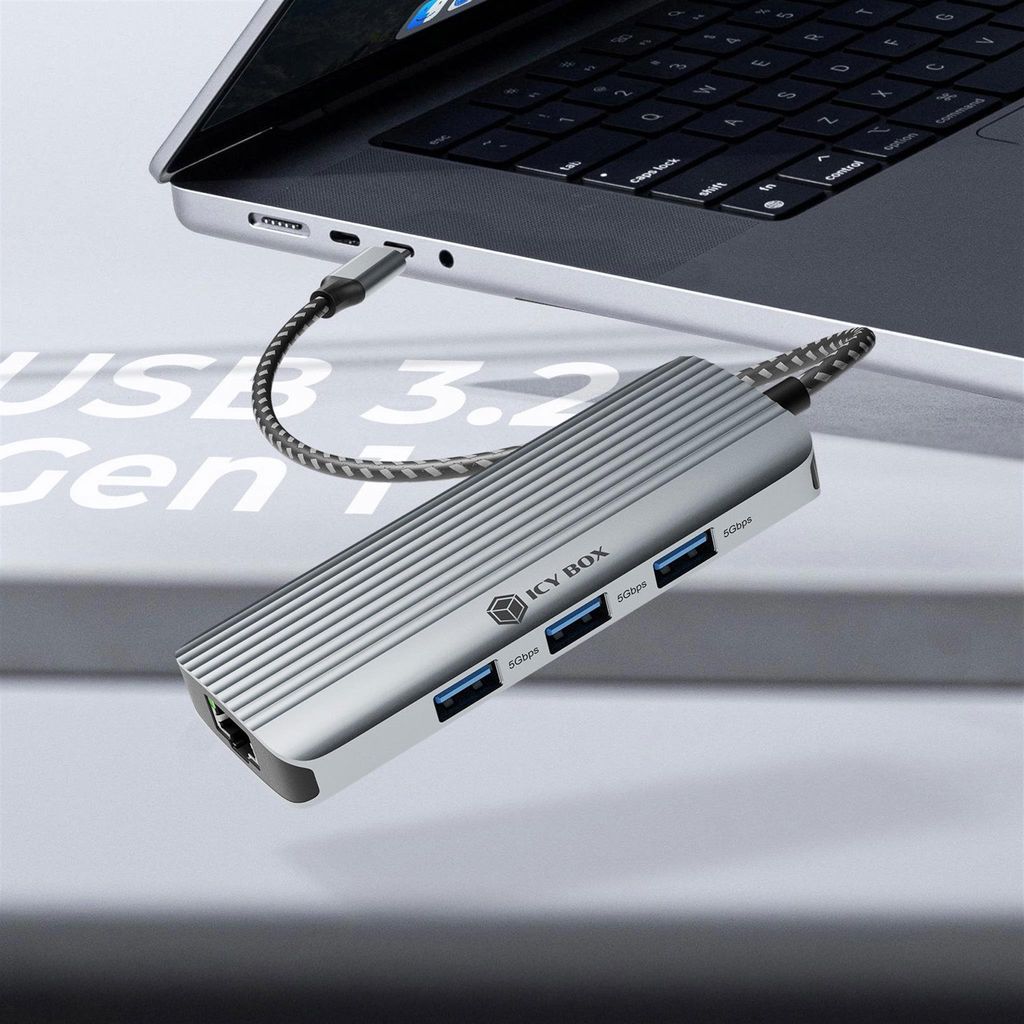 IcyBox ICY BOX IB-DK4034a-CPD 6in1, HDMI,USB,PD,LAN