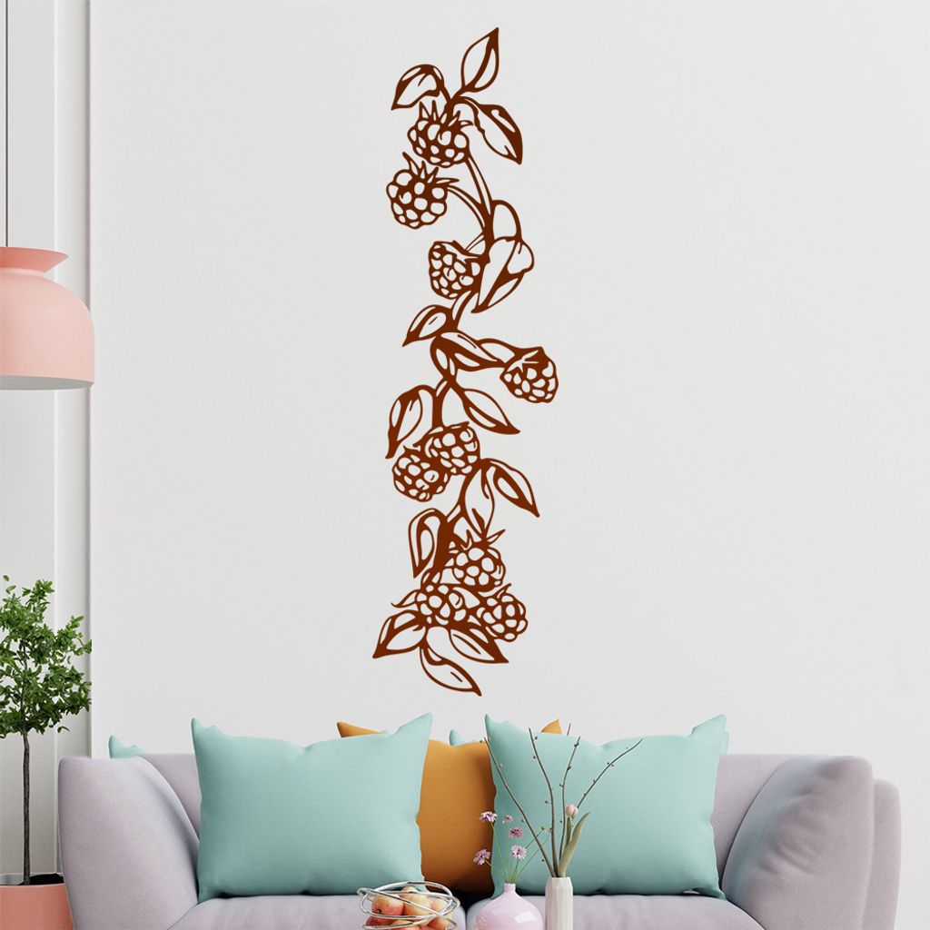 Blume - Ranken Wandtattoo in 6 Größen - Wandaufkleber Wall Sticker - Dekoration, Küche, Wohnzimmer, Schlafzimmer, Badezimmer